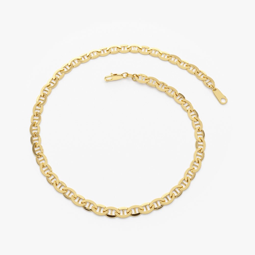 14k 3.5 MM Mariner Chain Link Bracelet - Image 3