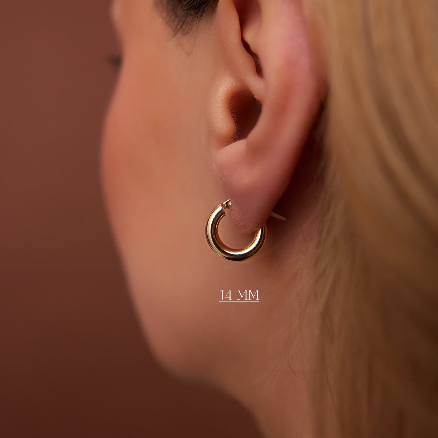 14k Gold Hoops 14-21.5-26.5 MM - Image 4