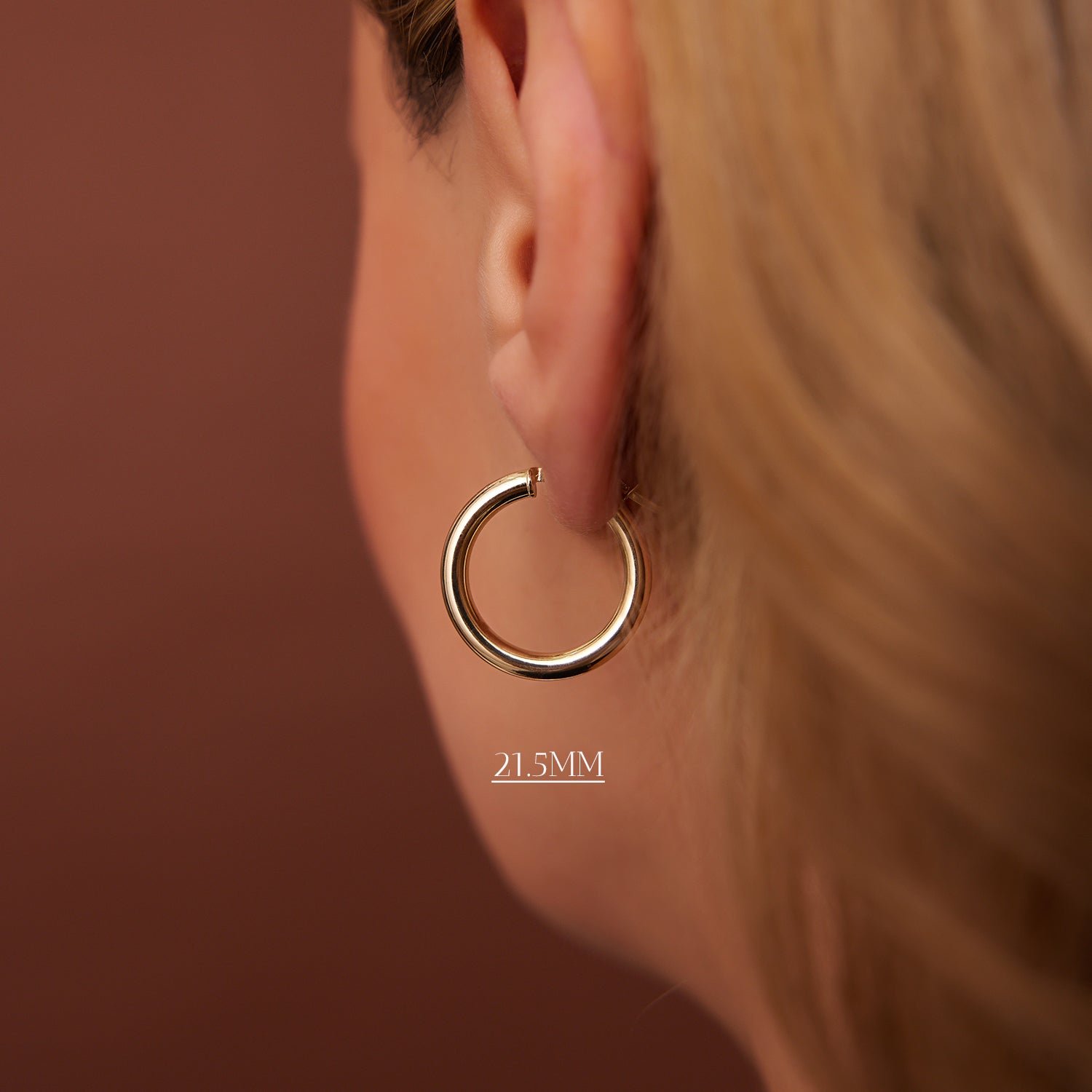 14k Gold Hoops 14-21.5-26.5 MM - Image 6