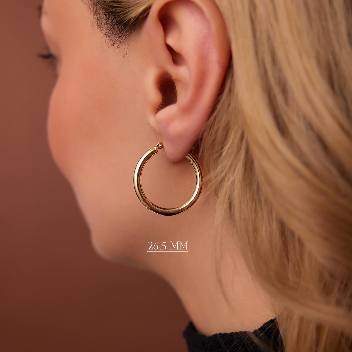 14k Gold Hoops 14-21.5-26.5 MM - Image 8