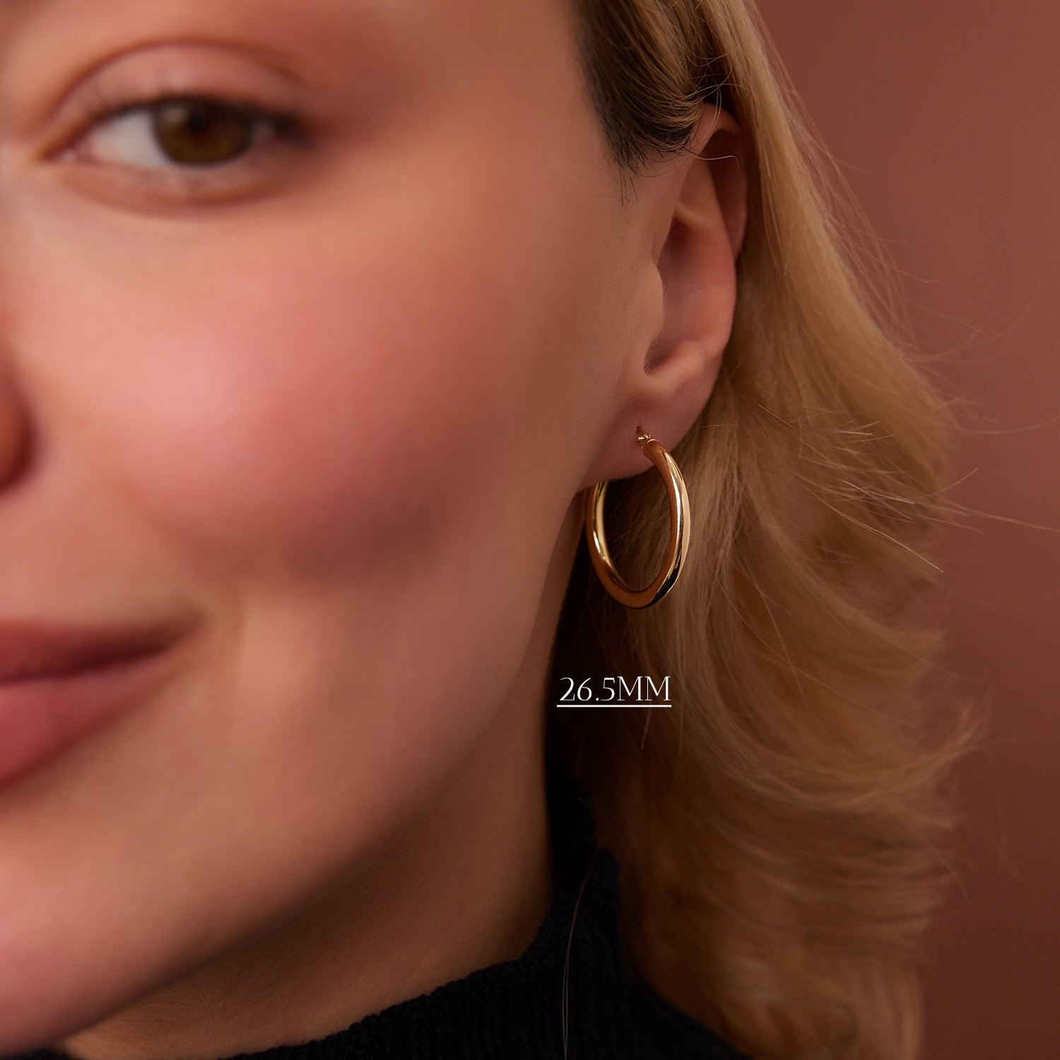14k Gold Hoops 14-21.5-26.5 MM - Image 7